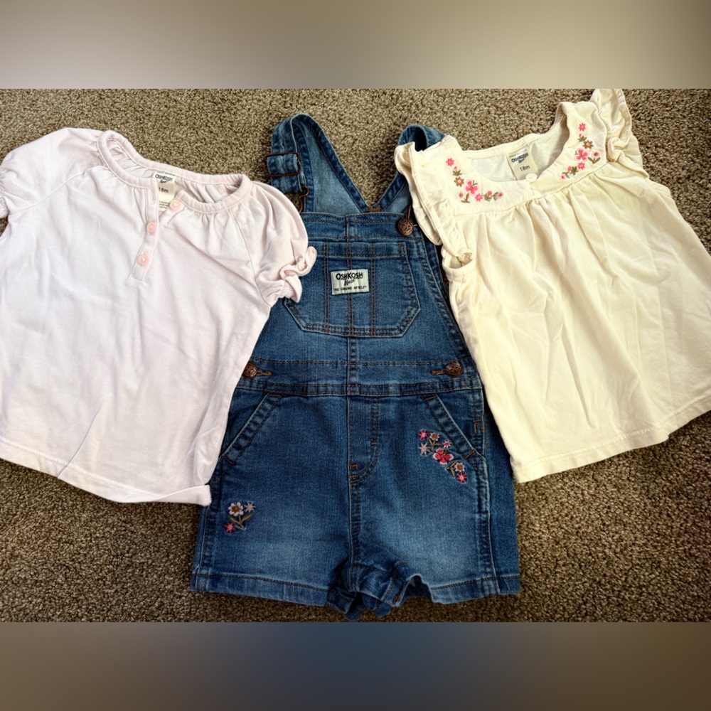 OshKosh B'gosh Denim Overalls with Tops